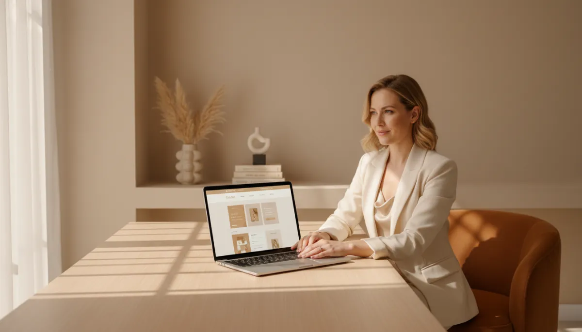 A tablet and phone displaying a cohesive small business website